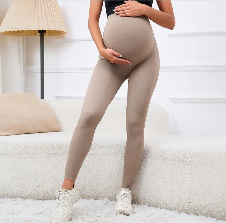 Elastic High Waist Maternity Leggings